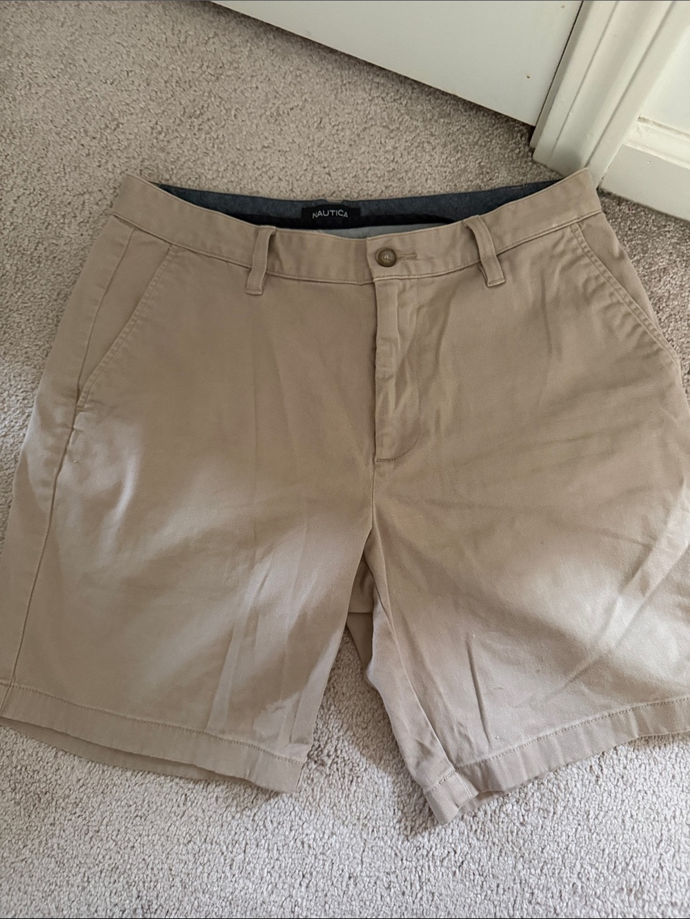 Nautica Tan Straight-Fit Chino Shorts